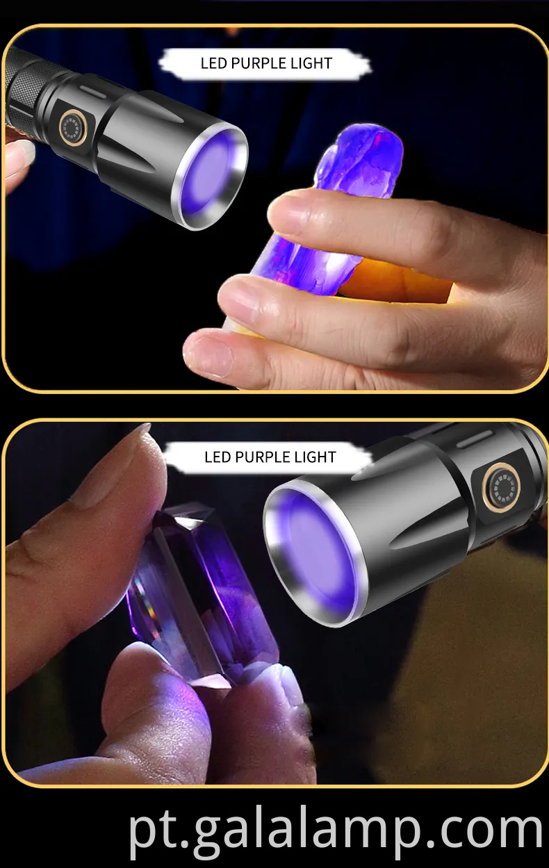 Lanterna USB portátil para detectar dinheiro falsificado